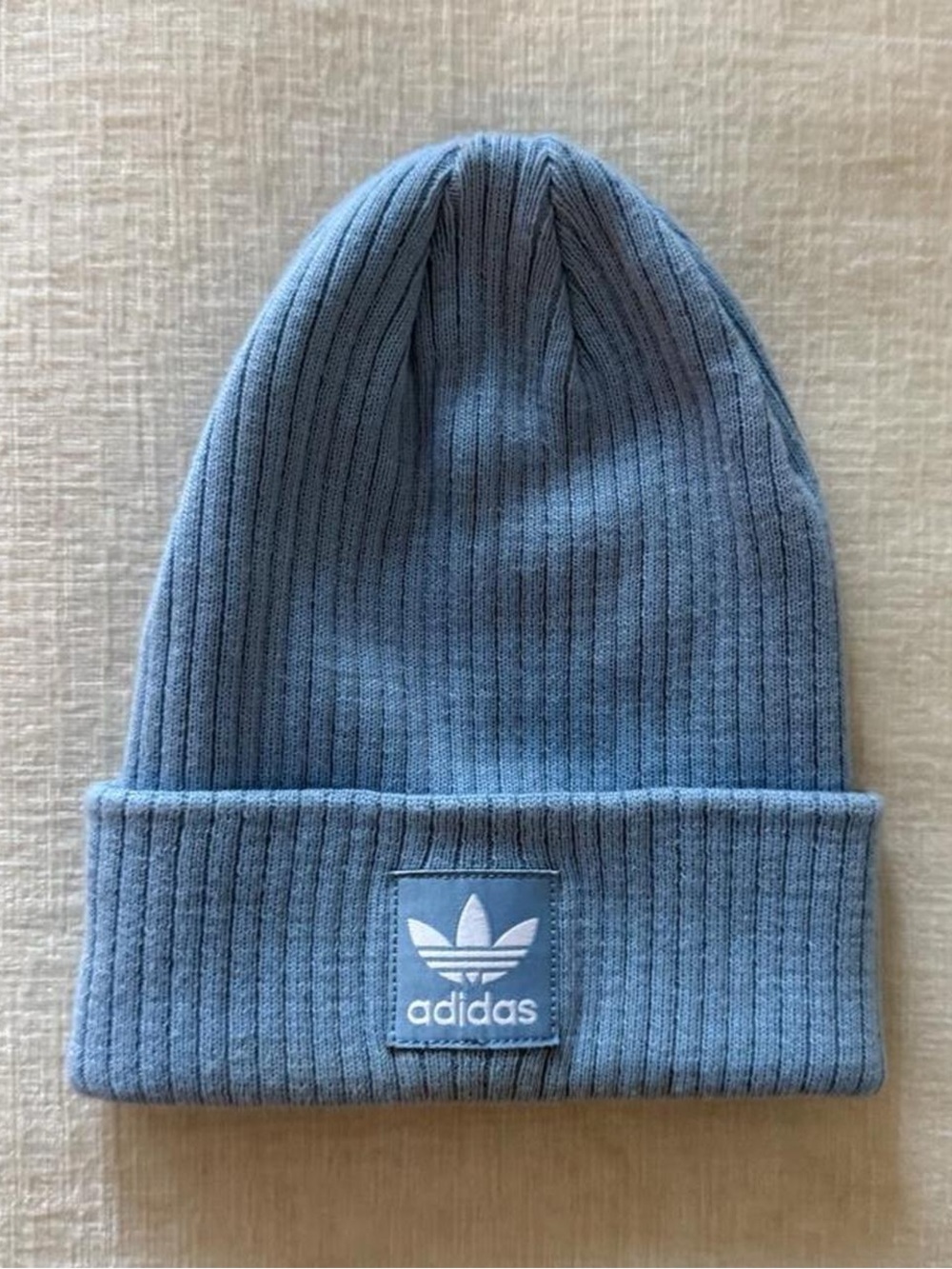 powder blue adidas ribbed beanie ❄️